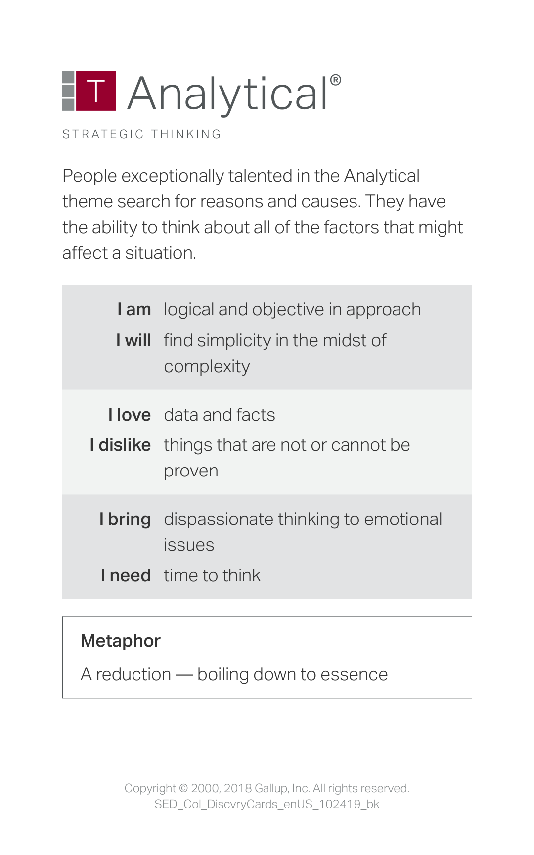 Analytical Strength